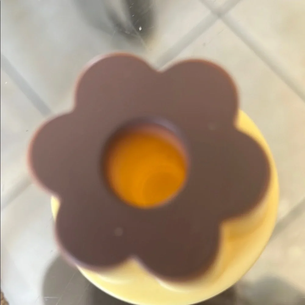 Yellow and Brown Flower-Shaped Mold